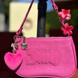 Juicy Couture Pink Mini Shoulder Bag. ALL accessories included!